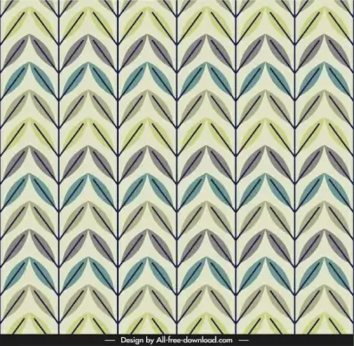 leaf pattern illusive flat repeating handdrawn classic decor