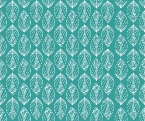 leaf pattern outline repeating white decoration