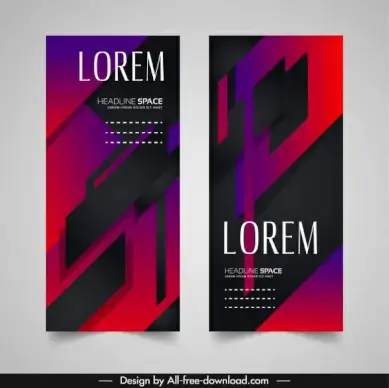 leaflet templates modern elegant dark decor abstract design