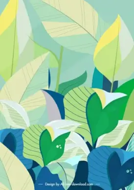 leaves background colorful classical decor