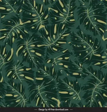 leaves background luxuriant sketch classic green decor