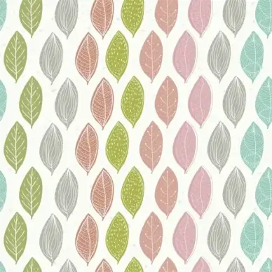 leaves background multicolored icons repeating design