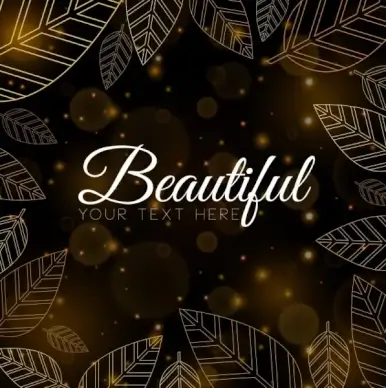 leaves background sparkling bokeh decoration