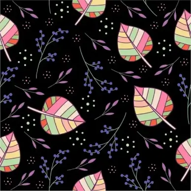leaves pattern design on dark background