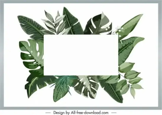 leaves text box background green retro design