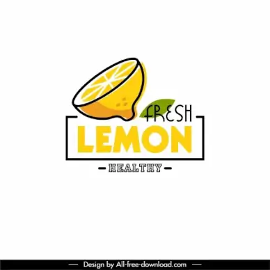 lemon logotype slice cut sketch colored handdrawn 3d