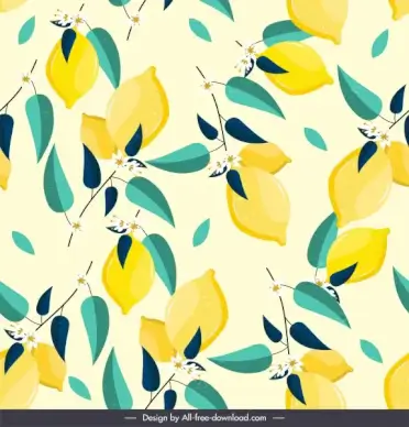 lemon pattern template bright classical decor