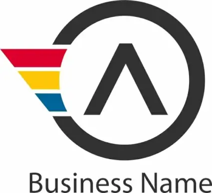 letter a logo template design