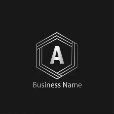 letter a logo template design
