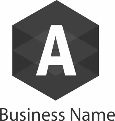 letter a logo template design