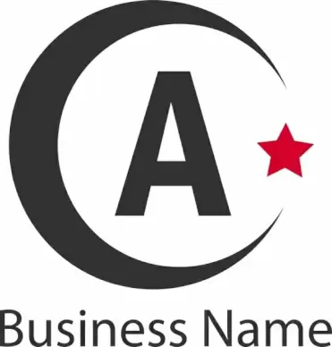 letter a logo template design