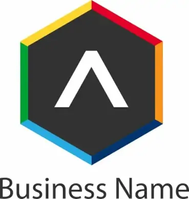 letter a logo template design