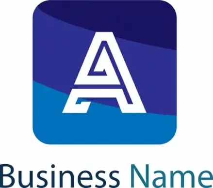 letter a logo template design