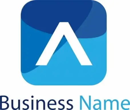 letter a logo template design