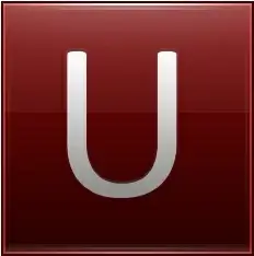 Letter U red