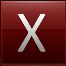 Letter X red
