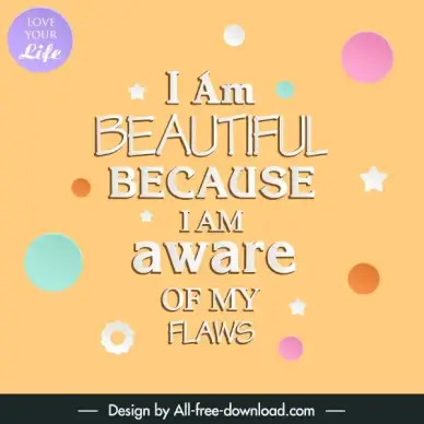 life quotation template modern colorful modern design
