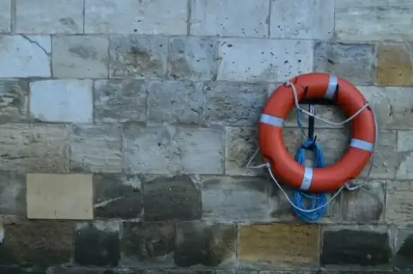 lifebuoy on the wall