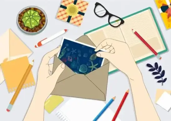 lifestyle background postcard theme stationery icons