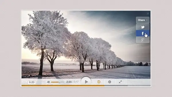 Light Video Player PSD