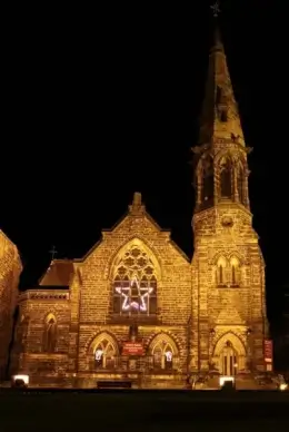 lighted church