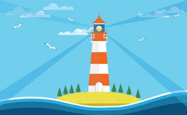 lighthouse seascape
