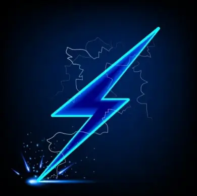 lightning icon bright sparkling design
