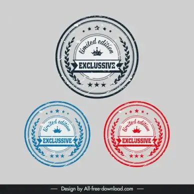 limited edition stamps collection elegant symmetric retro 