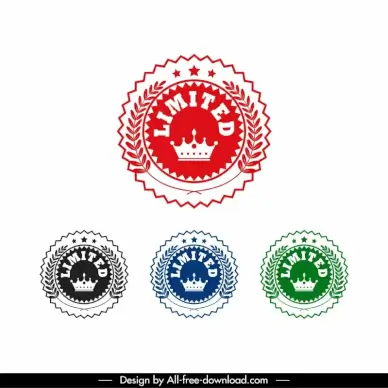 limited stamp templates collection elegant flat symmetry