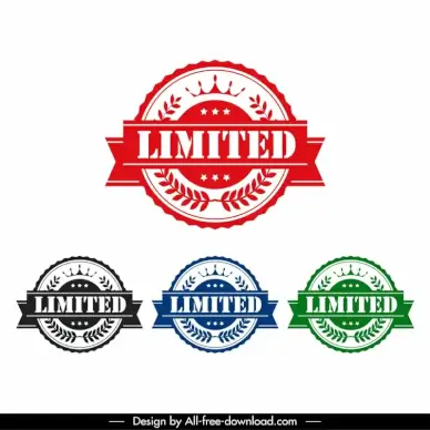 limited stamps templates elegant symmetric leaves stars crown decor