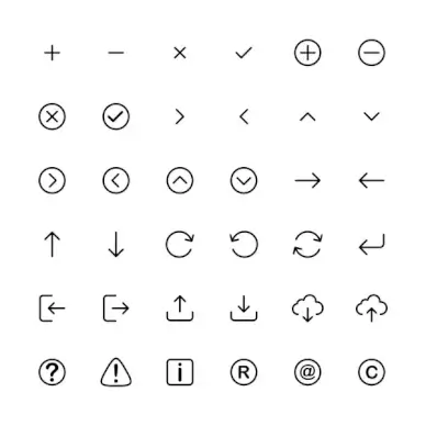 line art icon set vector template illustration design