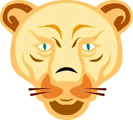 Lion Face Cartoon clip art