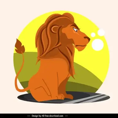 lion king icon cartoon character sketch