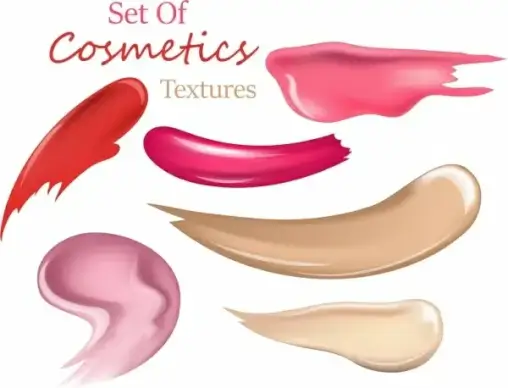 lipstick color signs collection colorful grunge marks