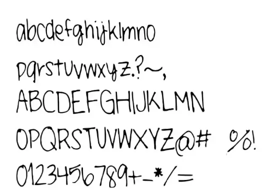 Little Miss Paper Moons Handwriting