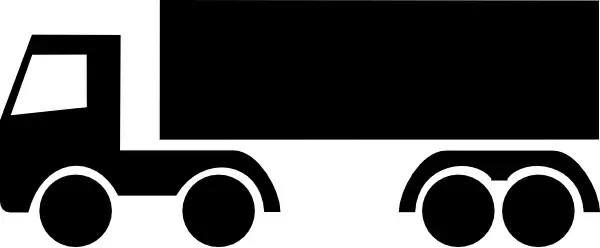 Lkw Mit Aufleger Aus Zusatzzeichen clip art