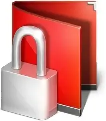 Lock red folder