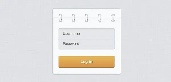 Log In Form PSD
