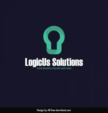  logicus solutions logo modern flat contrast