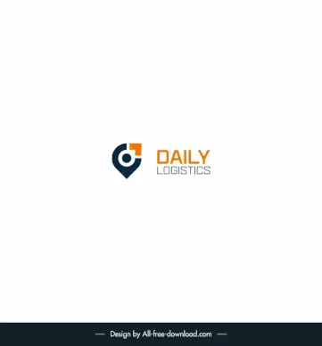 logistics and delivery logo template flat modern elegant text circle shape