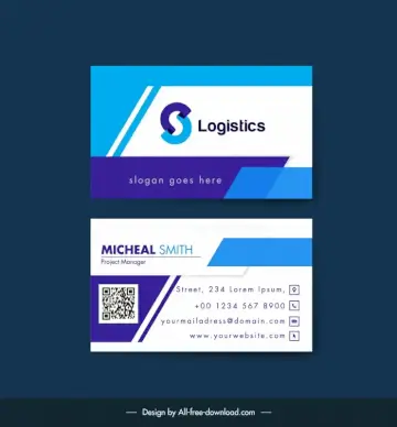 logistics business card template elegant modern