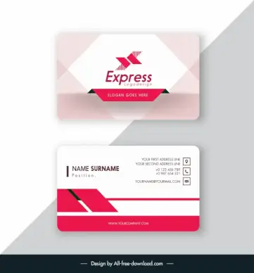 logistics business card template elegant modern geometry decor