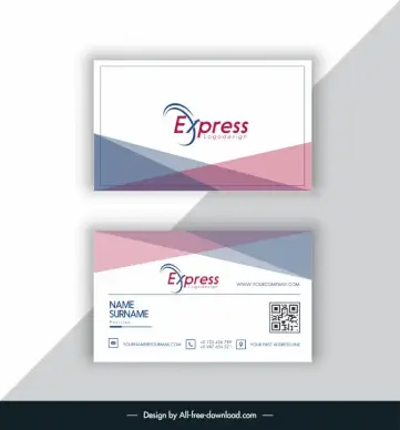 logistics business card template modern geometric stylized texts decor