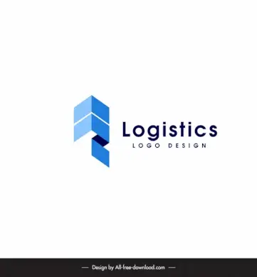 logistics logo template elegant 3d geometric design
