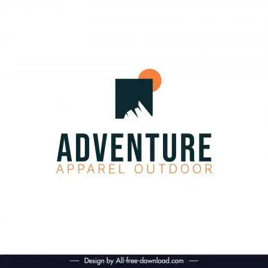 logo adventure apparel outdoor template flat modern contrast