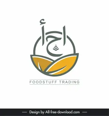 logo aga template flat classical handdrawn circle sketch
