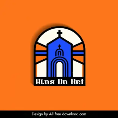 logo atos do rei church elements flat classic symmetrical rounded shape