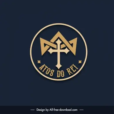 logo atos do rei cross circle shape symmetric design