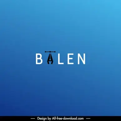 logo balen template flat elegant stylized texts decor
