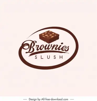 Logo brownie slush chocolate cake curve